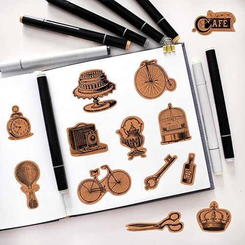 Vista 4 de 25 hojas de etiquetas adhesivas de papel kraft para impresora de inyección de tinta láser, etiqueta imprimible de hoja completa de 8.5 x 11 pulgadas