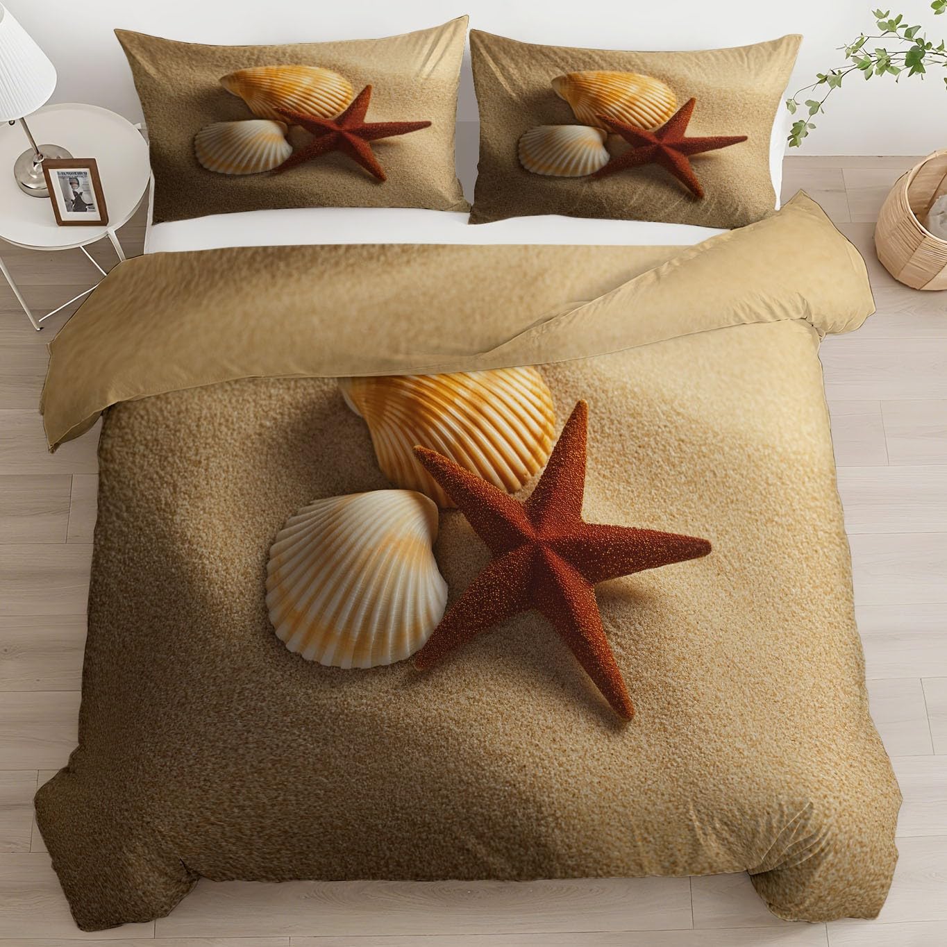 Housse de couette 200x200 réversible jaune boue finie la couette qui glisse