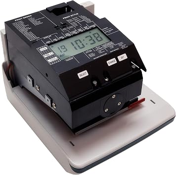 uPunch CR1000 Digital Time Clock and Date Stamp for Small Business: Complete Employee Time Tracking System with 50 Time Cards, Ribbon and Keys