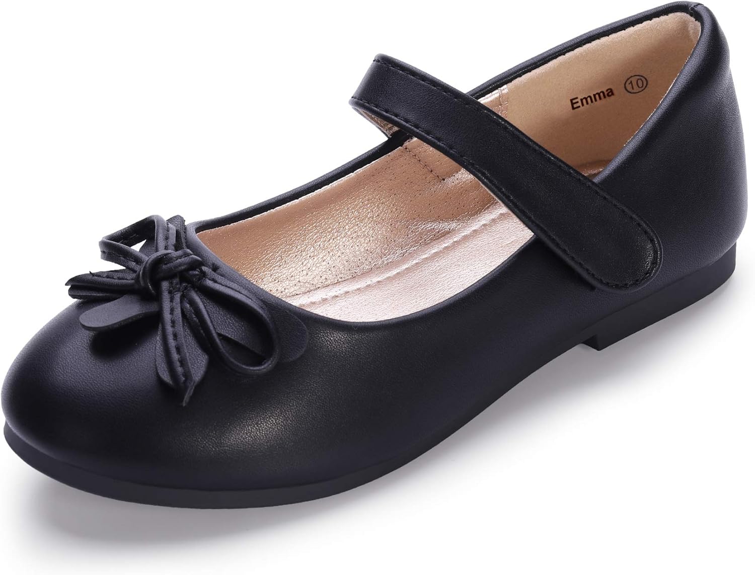 Hehainom Girls Dress Shoes Toddler Little Kid Flats Mary Jane School Bowknot Flower Girl Party Ballerina Flat Shoes