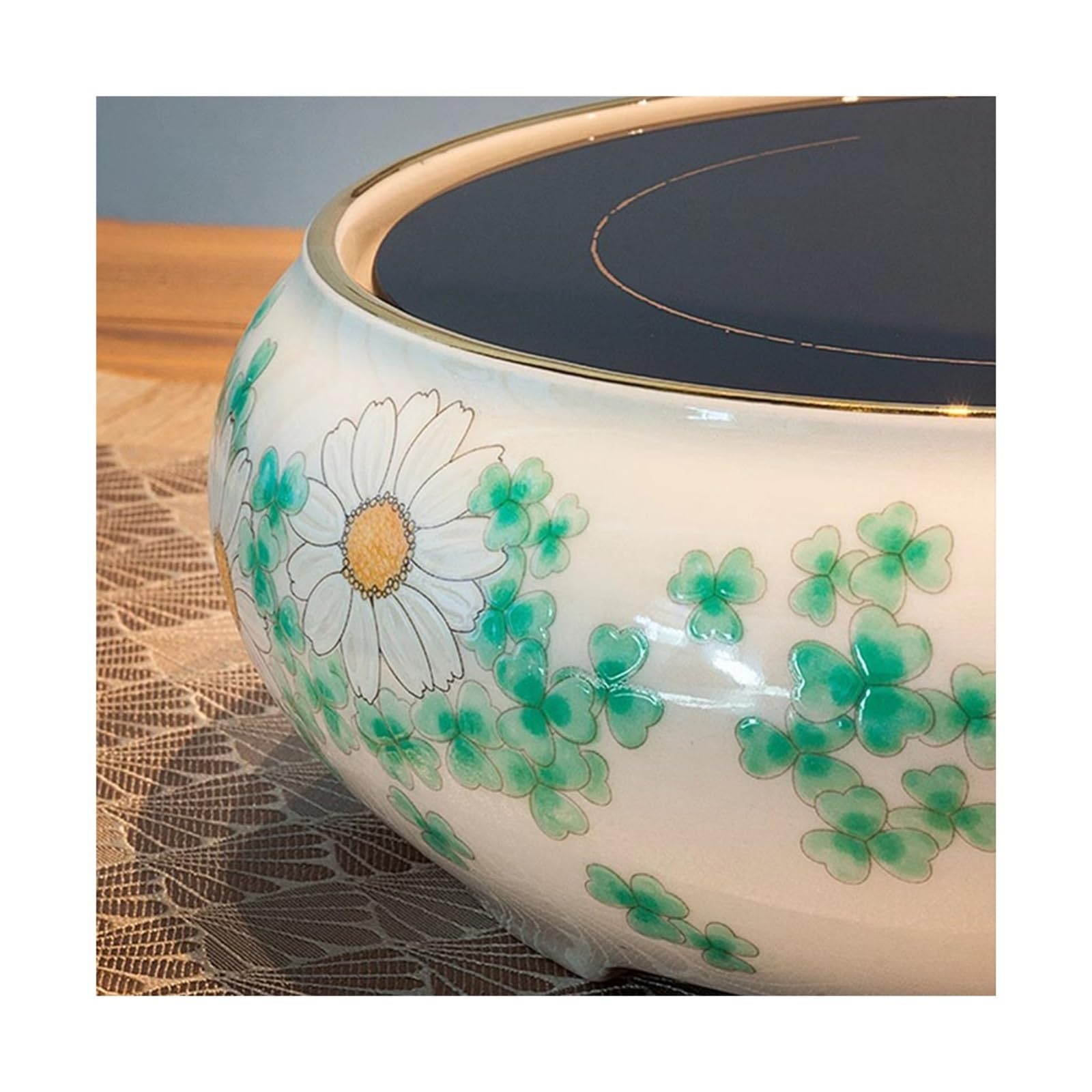 Tetera Tetera for cocinar al vapor en el hogar, olla interior doble, vidrio grueso resistente a altas temperaturas for preparar té, estufa eléctrica de cerámica gama alta