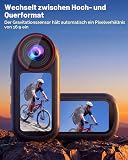 4K Mini Body Cam mit 1,5-Zoll-Display, POV Wearable Action Cam mit EIS & WiFi, Magnetische Daumenkamera, Tragbare Helm-/Brust-/Haustierkamera für Vlogging, Wandern, Radfahren, Skifahren, Motorrad - 5