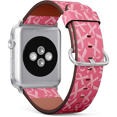 Amazon.com: Compatible con Apple Watch Series 5, 4, 3, 2, 1 (versión  pequeña 38/1.575 in) pulsera de cuero de repuesto + adaptadores, cintas de  cáncer de mama. : Celulares y Accesorios