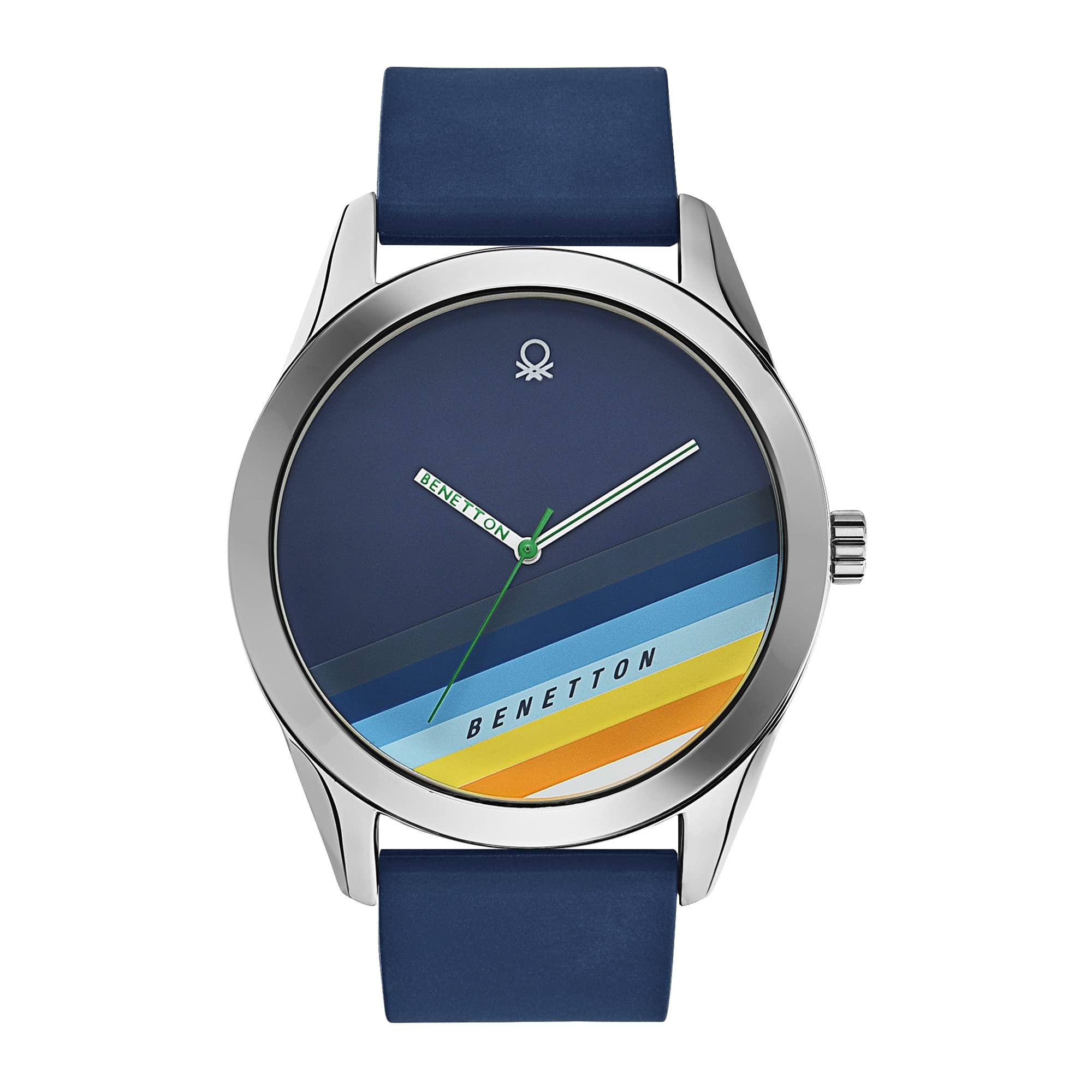 UNITED COLORS OF BENETTON Mens 44 mm Blue Dial Silicone Analogue Watch - UWUCG0203 (B0BQJ7VSX6) Amazon Price History, Amazon Price Tracker