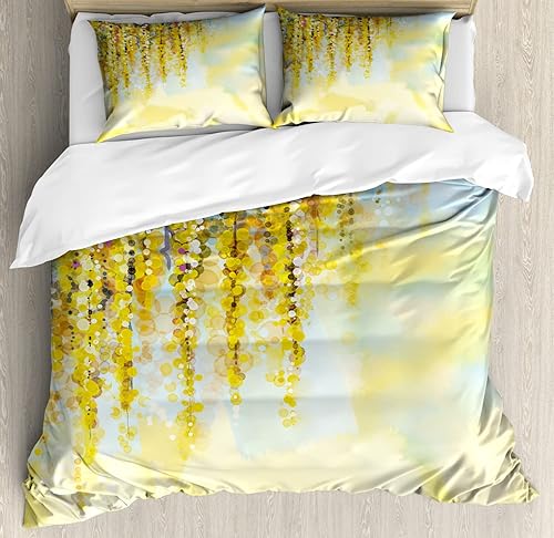 Miniatura 131 de Ambesonne - Funda de edredón multicolor disponible en tres tamaños y en diferentes colores, Tela, Beige, King