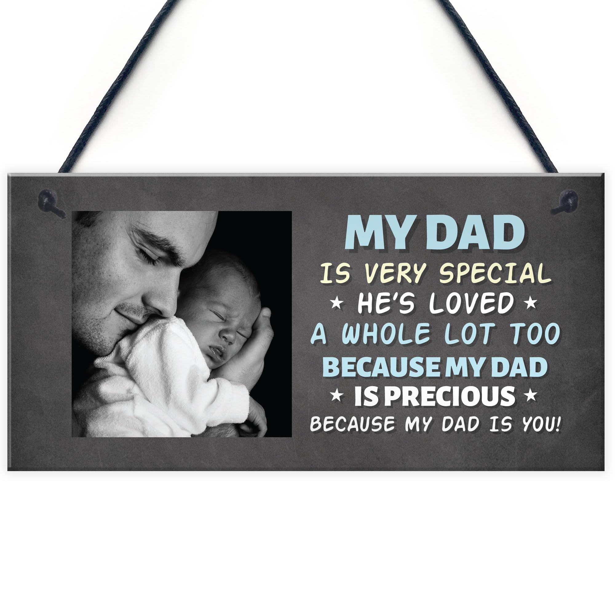 Red Ocean Personalised Photo Plaque Gift For Dad, Birthday Gifts For Dad, Father's Day Dad Gifts, Dad Gifts From Daughter Son, Personalised Dad Gifts, New Dad Gifts, Novelty Gifts For Dad