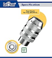 Vista 12 de LABEAR Mandril de grifo intercambiable DR M3 ~ M8 de 1/4 "DR M3 ~ M8, enchufe de grifo ajustable, enchufe