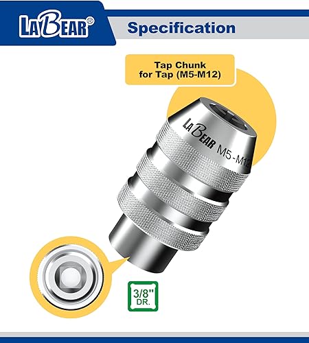 Miniatura 12 de LABEAR Mandril de grifo intercambiable DR M3 ~ M8 de 1/4 "DR M3 ~ M8, enchufe de grifo ajustable, enchufe