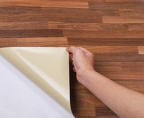 Miniatura 6 de Papel de contacto autoadhesivo de madera con bloque de carnicero para encimeras de cocina, armarios, puerta, mesa, escritorio, muebles, papel tapiz