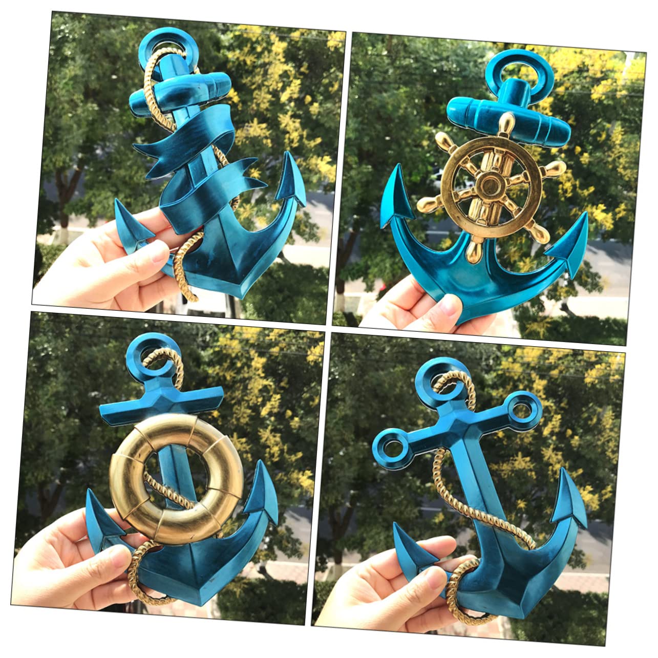Housoutil Stampo in Silicone Per Ancoraggi Da Parete 4 Pezzi Per Artigianato Fai Da Te, Flessibile e Resistente, Per Decorazioni Murali Marine e Creazioni Artistiche