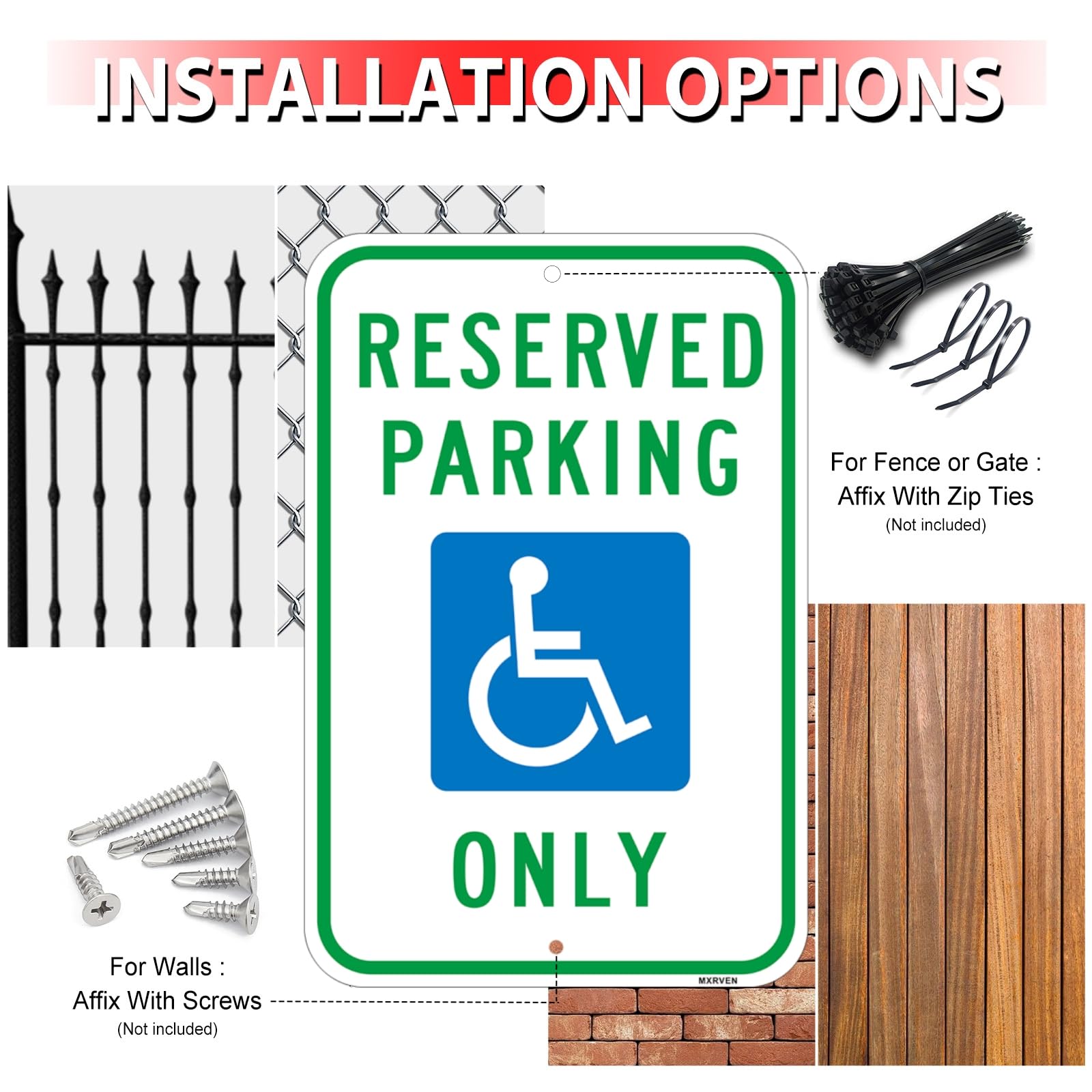 Behindertenparkplatz-Schild – 45,7 X 30,5 Cm, Aluminium, Reflektierend, Wetterfest
