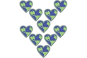 (10 Pack) Earth Day Iron On Patches - Save the Earth