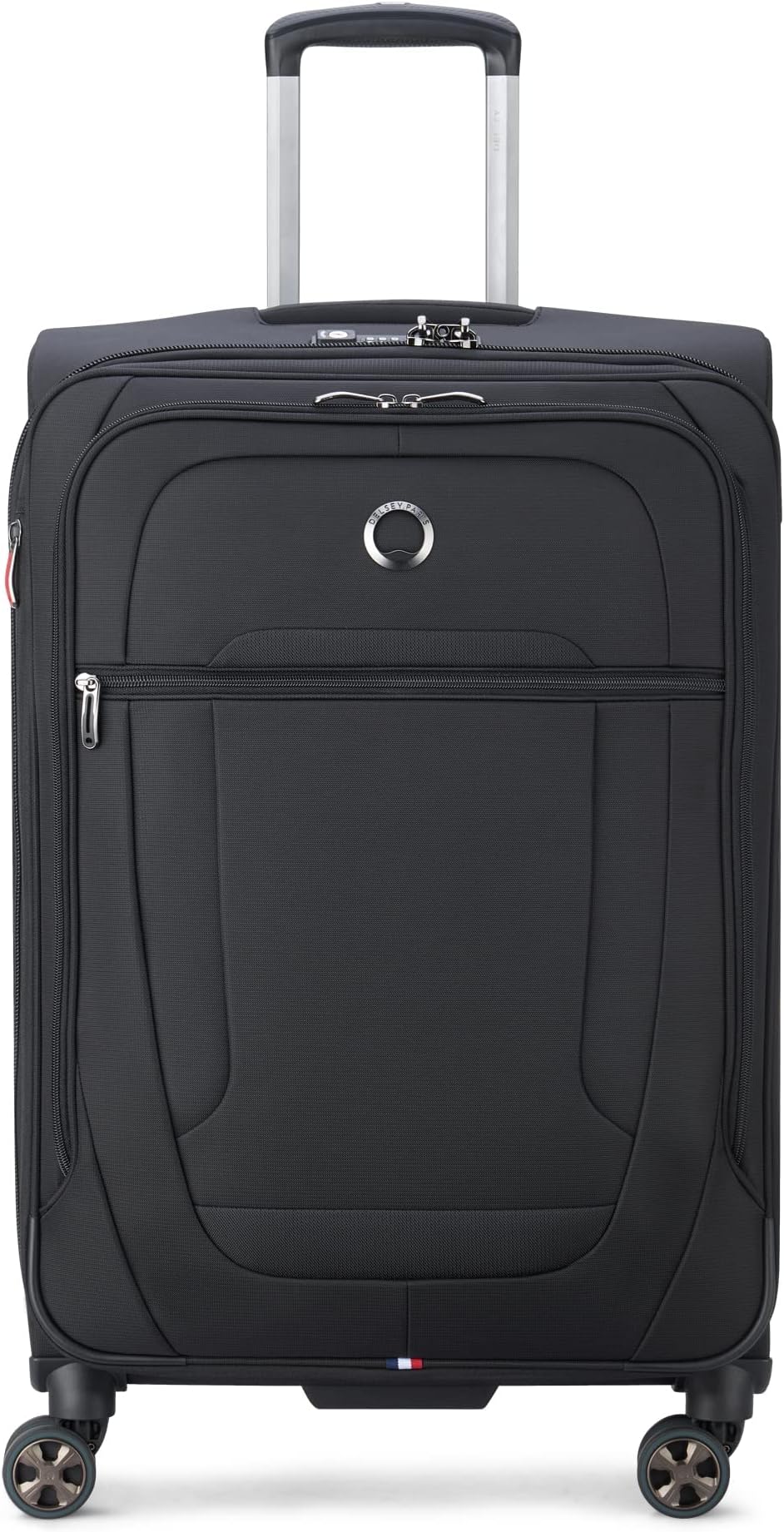 Helium DLX Softside Expandable Luggage with Spinner Wheels, Black, Checked-Medium 25 Inch