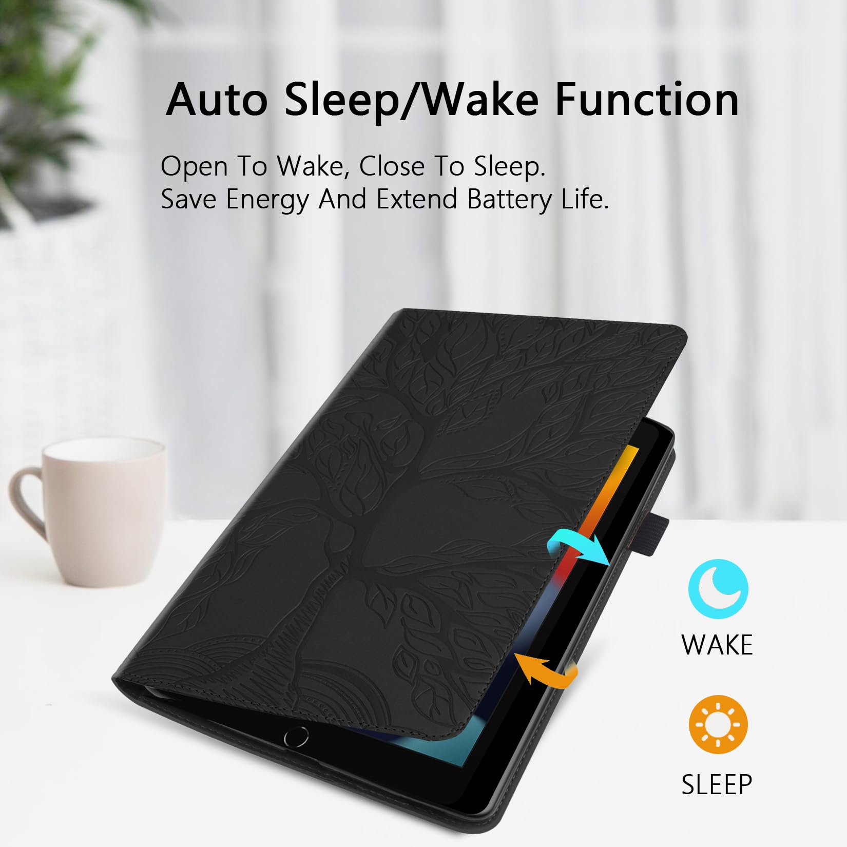Aswant IPad Hülle 10,2 Zoll - PU Brieftasche Mit Standfunktion