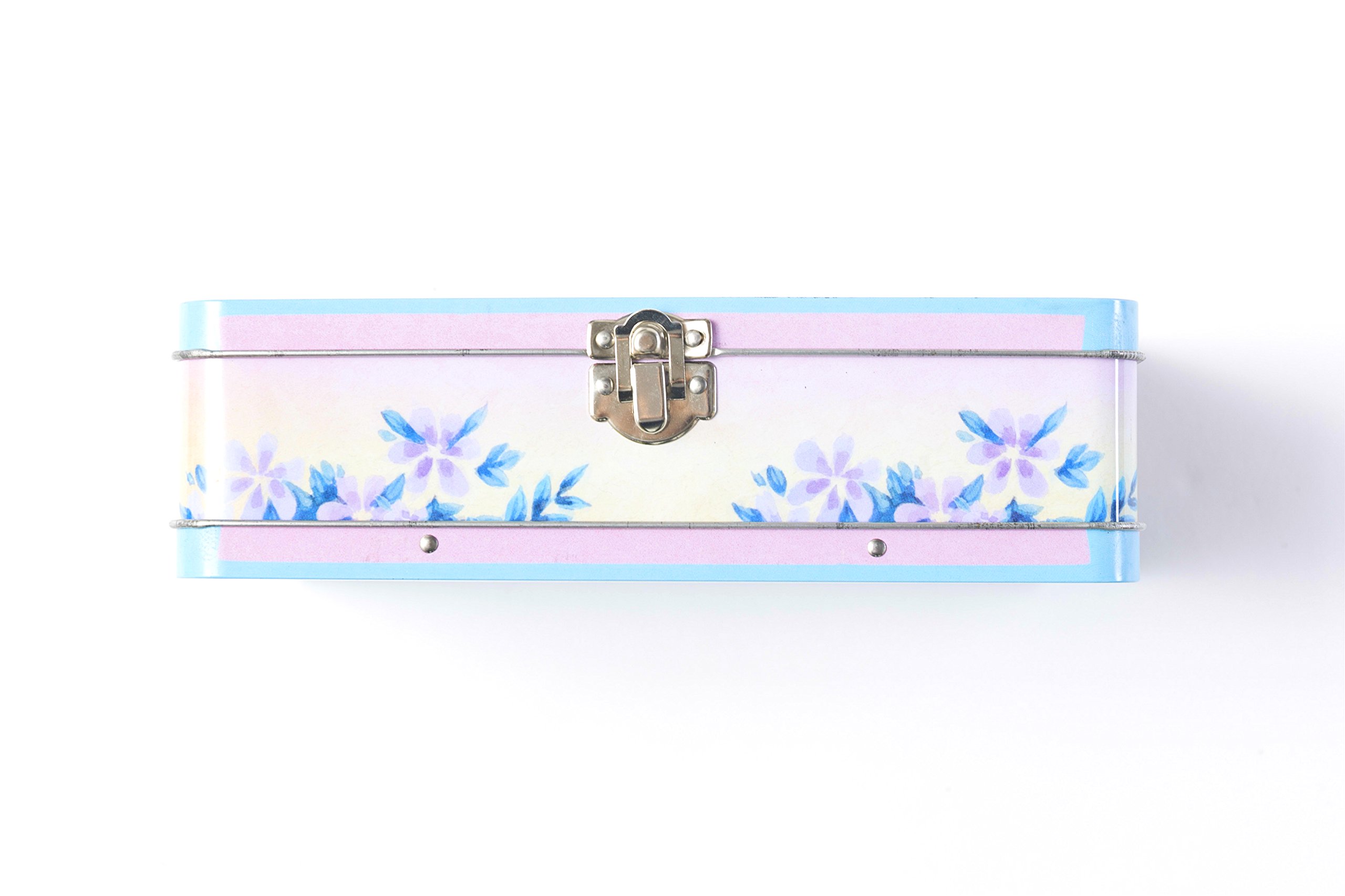 DAHO Metal Storage Box with Hinge for Office, School, Home, Makeup, Arts & Crafts and Accessories (Enjoy the Ride)