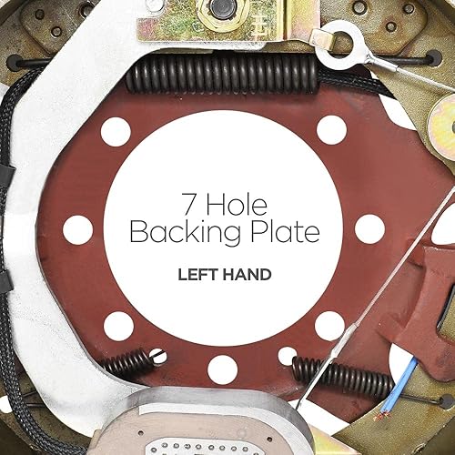 Miniatura 3 de Pro Trucking Products 12-1/4" x 5" 15K FSA LH/RH Conjunto de freno eléctrico con placa trasera fundida de 7 pernos para ejes Dexter 23446PTP/23447PTP