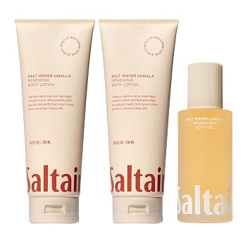 Saltair Salt Water Vanilla Body Lotion & Body Oil Bundle Hydrating Moisturizer Set for Women and Men | Nourishing, Non-Greasy, Vegan Skin Care Duo