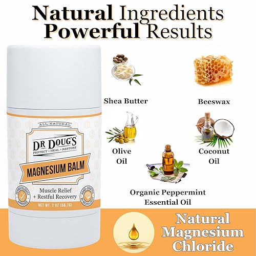 Miniatura 3 de Dr. Doug's - Bálsamo de magnesio 100 % orgánico, ingredientes totalmente naturales, alternativa no tóxica al sulfato de magnesio, para evitar