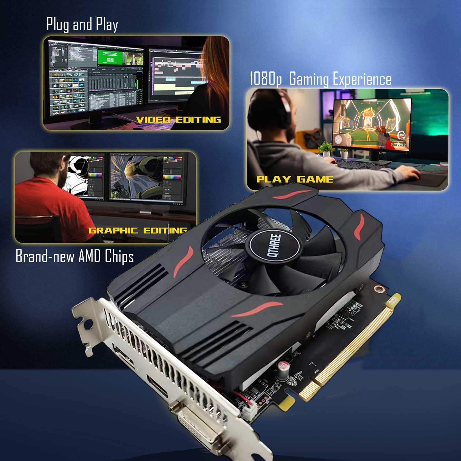 Scheda Video RX550 4G VBESTLIFE: GDDR5, 128 Bit, Doppia Ventola, 4K Per Gaming E Ufficio - 6
