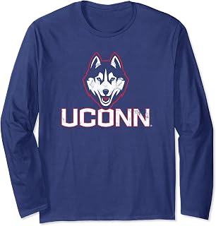 University of Connecticut UConn Huskies Distressed Primary Long Sleeve T-Shirt