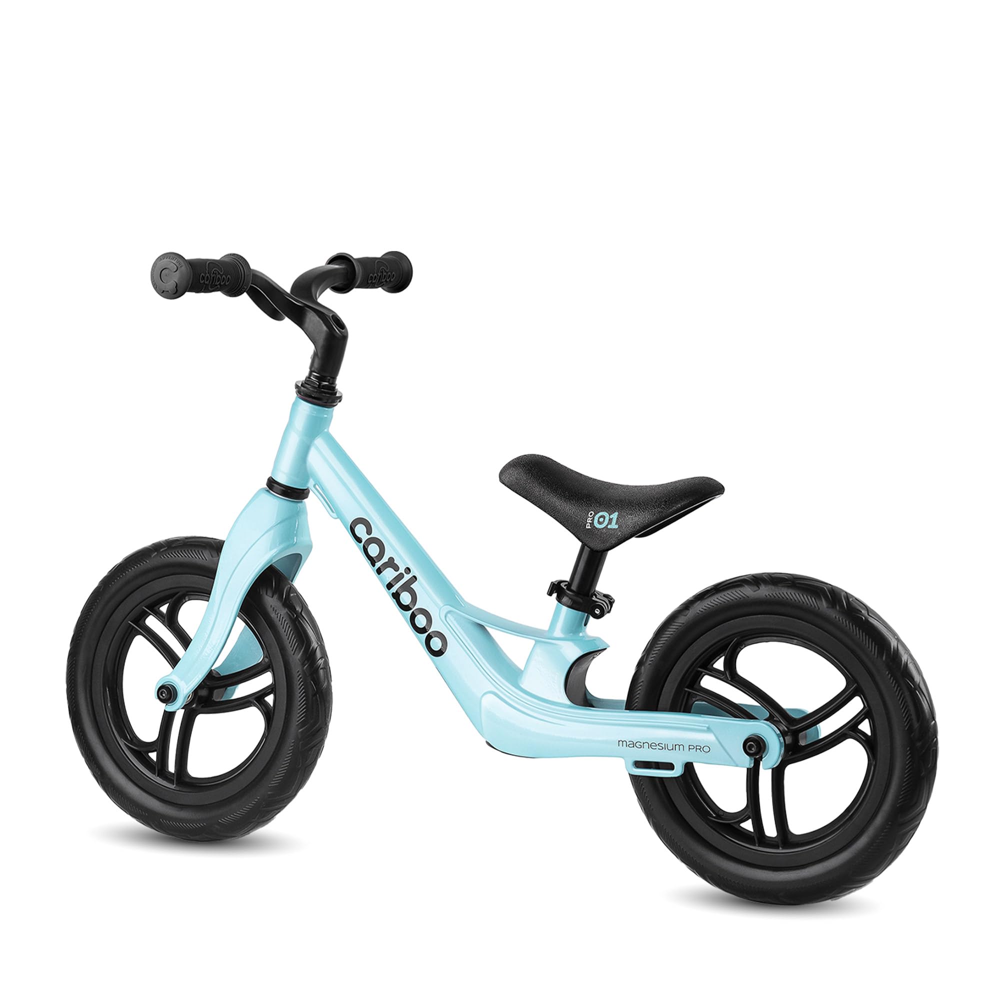 Cariboo Magnesium Pro Laufrad ab 2 Jahre für Jungen & Mädchen Magnesiumrahmen Ultraleicht 12 Zoll Räder Bis zu 30 kg Sattel Höhenverstellbar Schnelle Montage