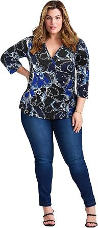 Avenue Side Ruched Faux Wrap Top