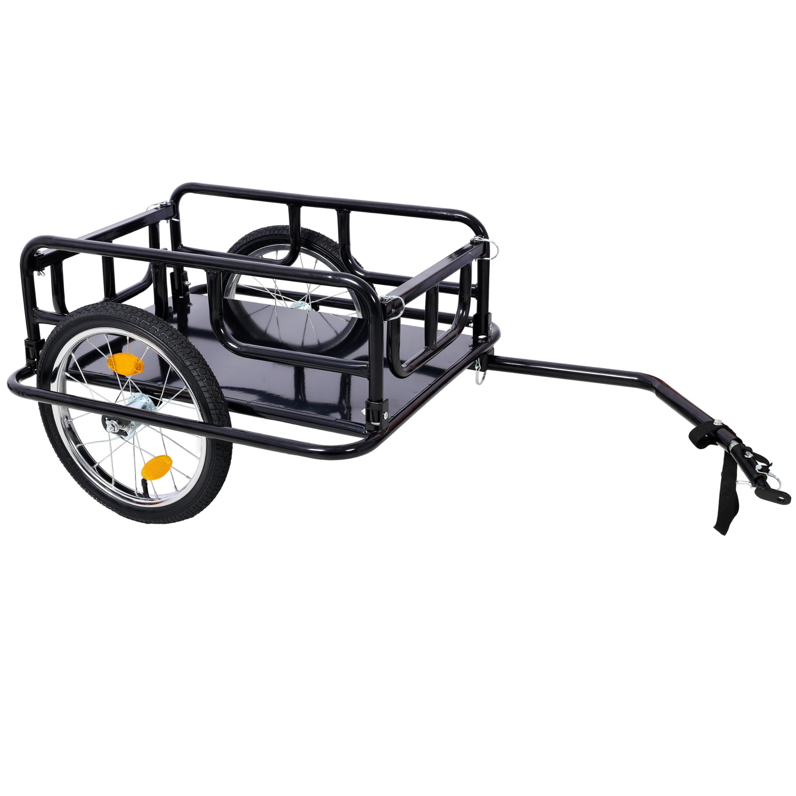Foldable Bike Cargo Trailer with Universal Bike Hitch, Bicycle Wagon Trailer with 16