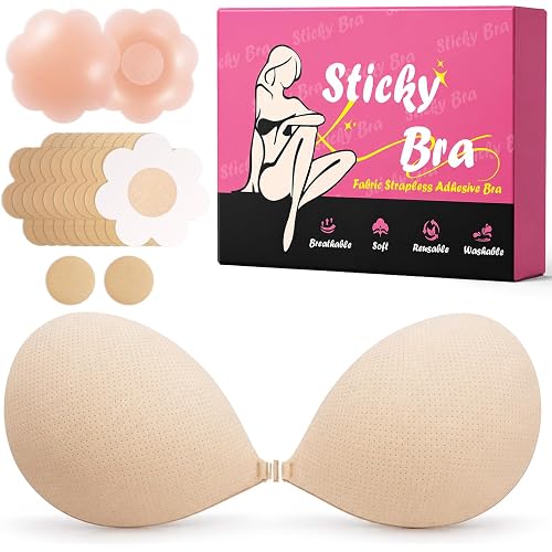 Strapless Sticky Bra Push Up for Women- Invisible Ultra Adhesive Bra