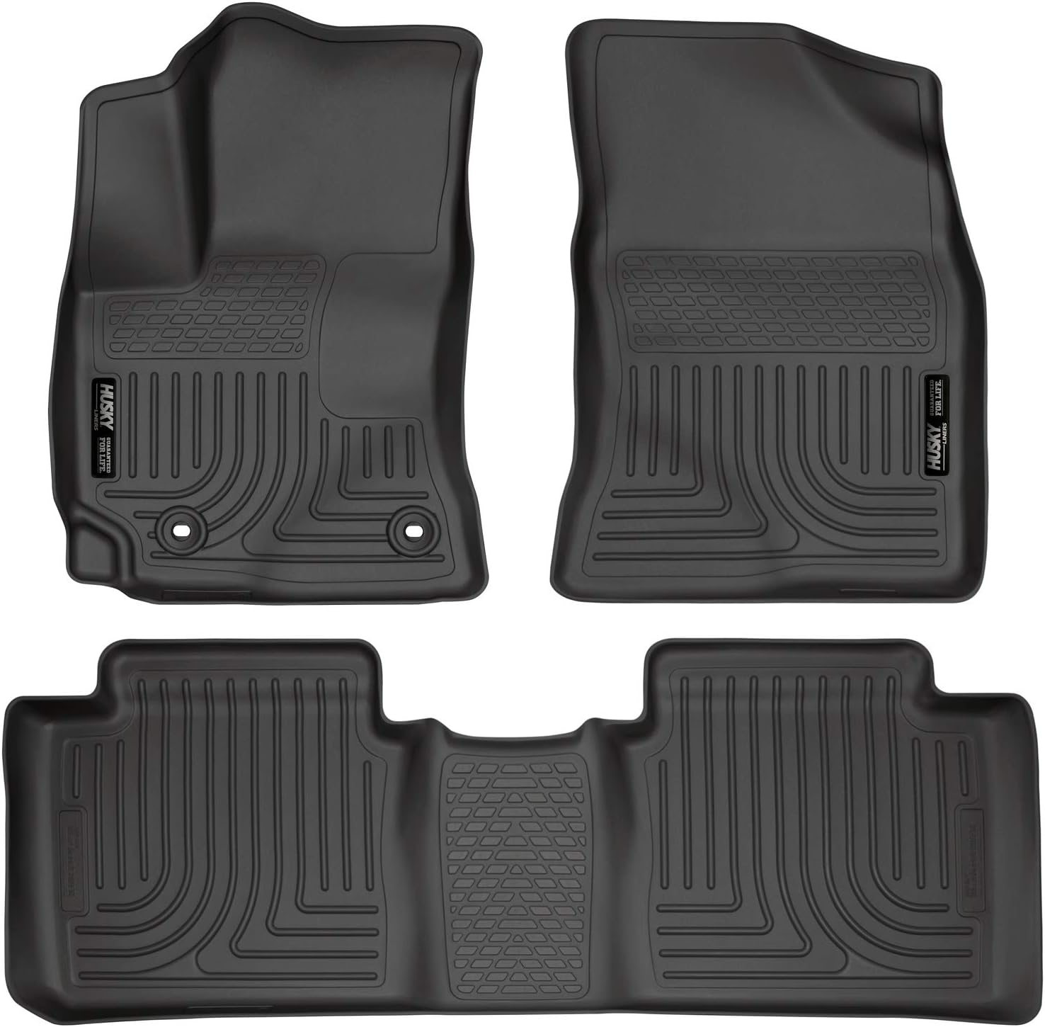 Husky Liners Weatherbeater | Fits 2014 - 2019 Toyota Corolla, Front & 2nd Row Liners - Black, 3 pc. | 99531