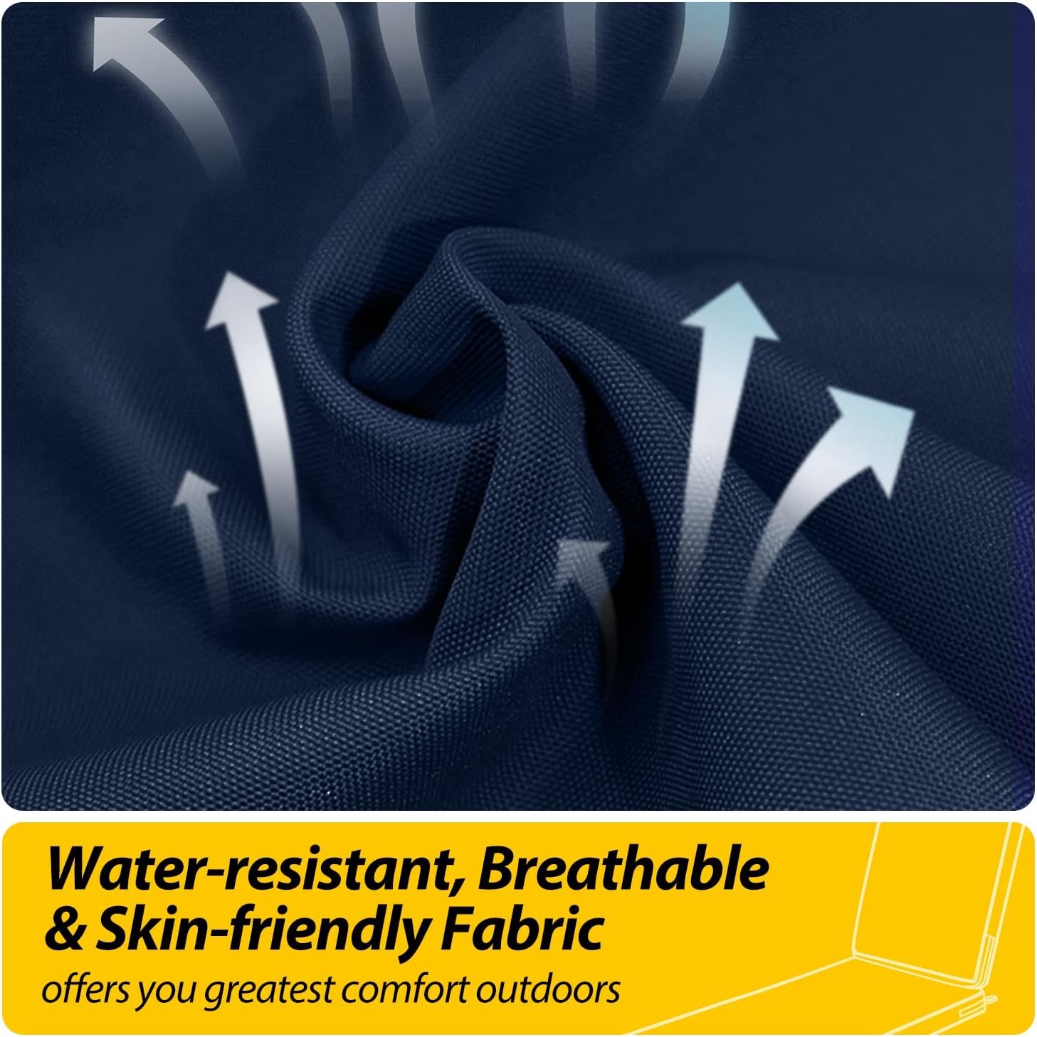 AAAAAcessories Outdoor Chaise Lounge Cushions for Patio Furniture Lounge Chairs, Water Resistant Fabric, 80 x 26 x 3 Inch, Navy