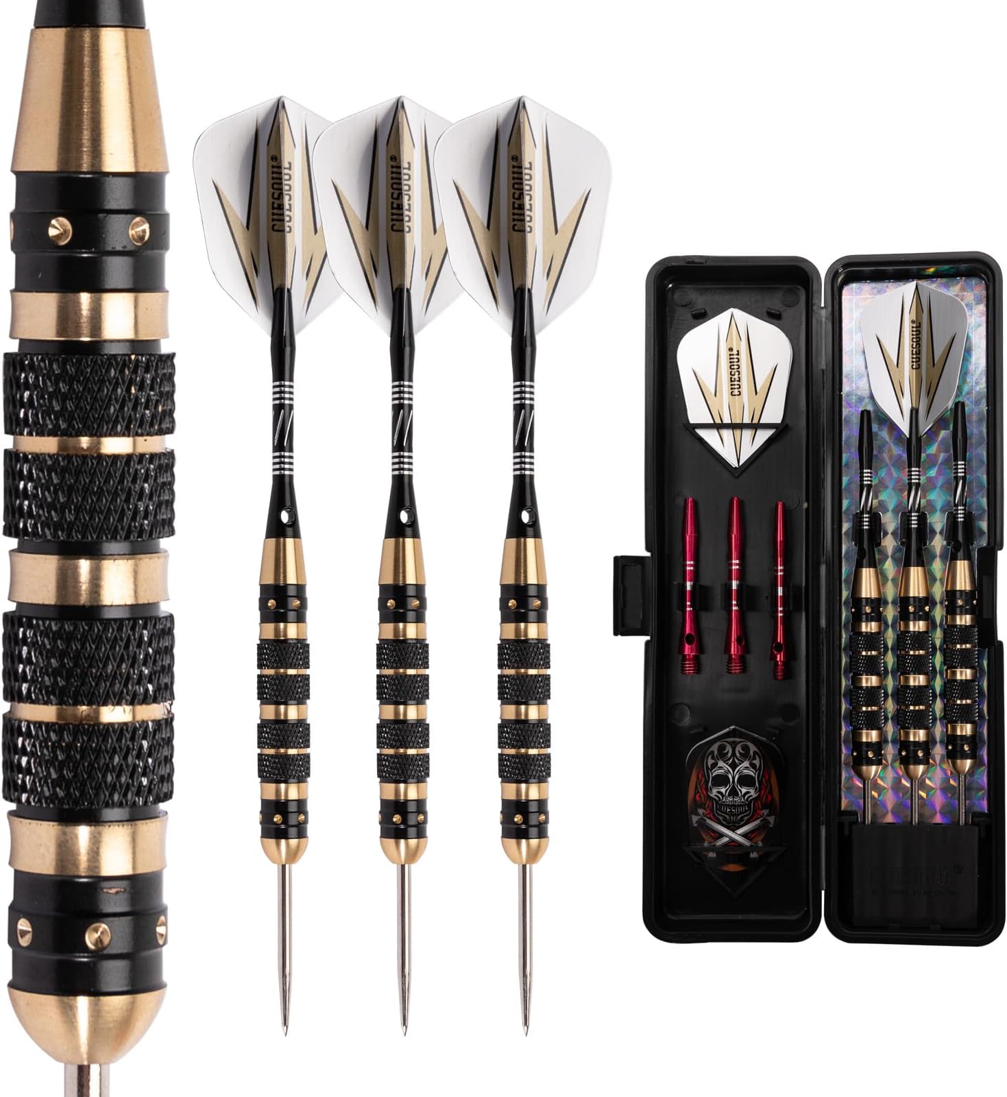 20/21/22/23/26 Grams Steel Tip Darts - Black Coating Brass Barrels