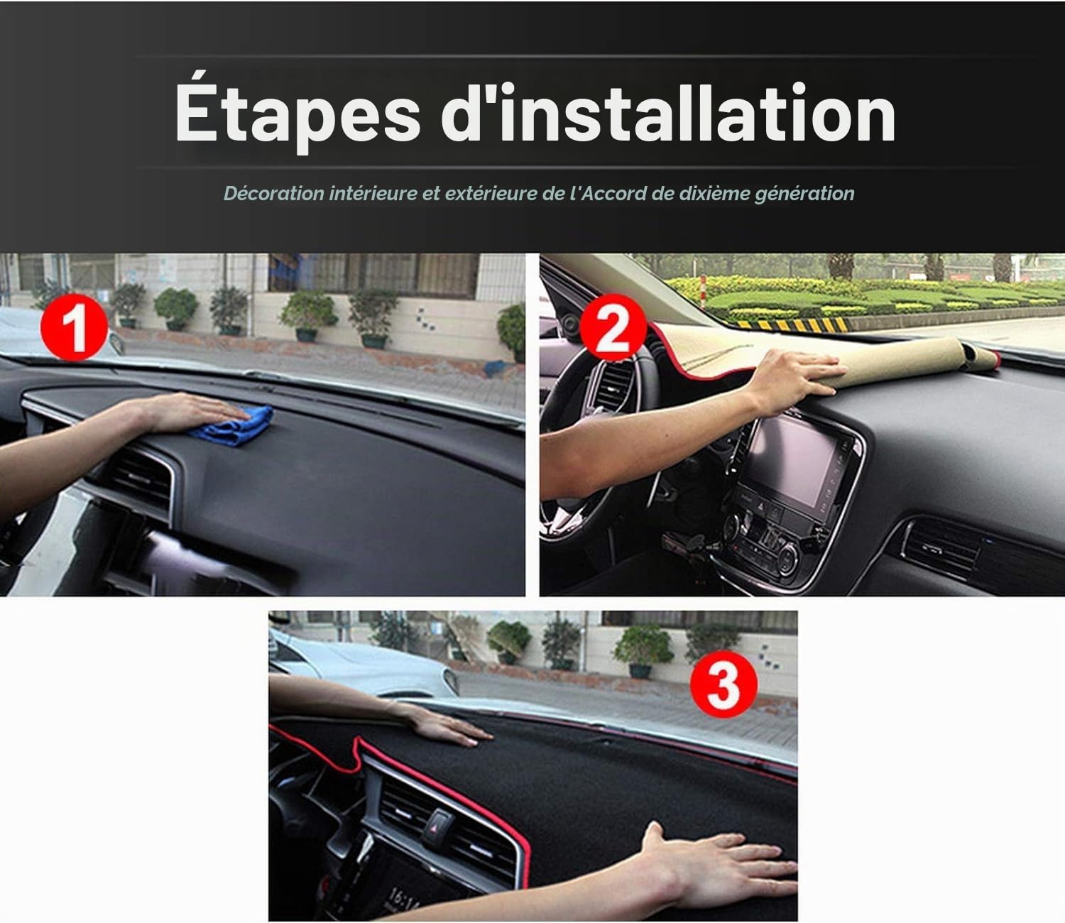 Tapis De Tableau De Bord pour Hyundai Tucson 2019-2022, Tapis D'Instrumentation Automobile/Couverture De Tableau De Bord.