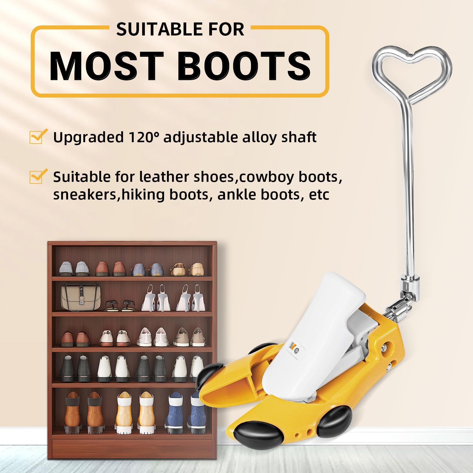 Estirador de botas, árboles de zapatos, estiradores de botas para botas vaqueras, hombres y mujeres, estirador de zapatos ajustable de pies anchos y largo alto, ancho, expansor de cuero