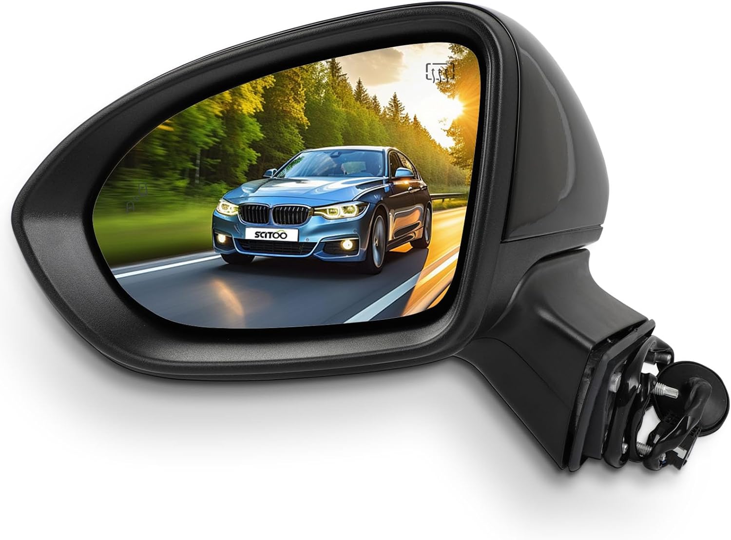 SCITOO Driver Side View Mirror Fit For Chevy For Cruze 2016 2017 2018 2019 Power, Heated, Blind Spot Detection 7Pins Left Outside Exterior Mirror GM1320543
