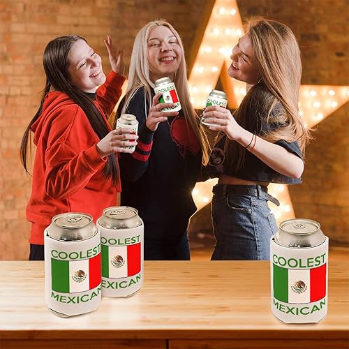 Miniatura 5 de Fundas personalizadas para latas Enfriador de bebidas Los países mexicanos más geniales México Buceo Fiesta de espuma Cubierta de cerveza Blanco