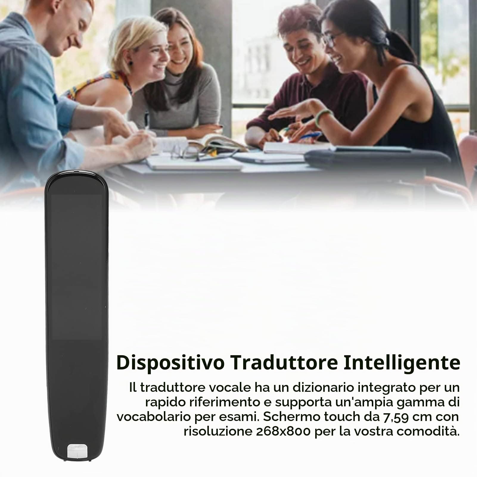 Lettore e scanner a penna OCR, 131 lingue digitali lettore penna traduttore vocale di lingua con 2,99 pollici touch screen, Wi Fi in tempo reale libro lettore penna di scansione