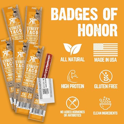 Miniatura 6 de Righteous Felon Minis de palitos de carne  Palitos de cerdo 100%  Palitos de carne sin gluten  Palitos de cerdo bajos en azúcar y altos en proteínas
