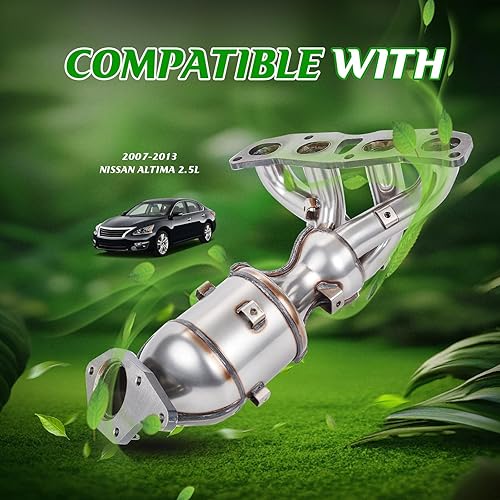 Miniatura 6 de Kit convertidor catalítico delantero de alto caudal, ajuste directo Nissan Altima 2007 2008 2009 2010 2011 2012 2013 2.5L reemplaza 674-933
