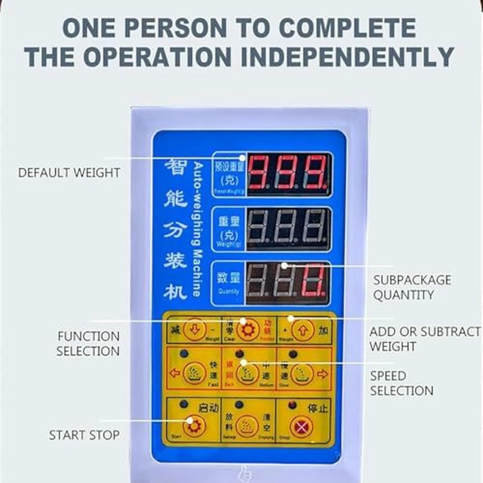Riempitrice Automatica di Polvere in Acciaio Inossidabile per misurazione e confezionamento precisi, per spezie, tè, Semi e Cereali (100g)