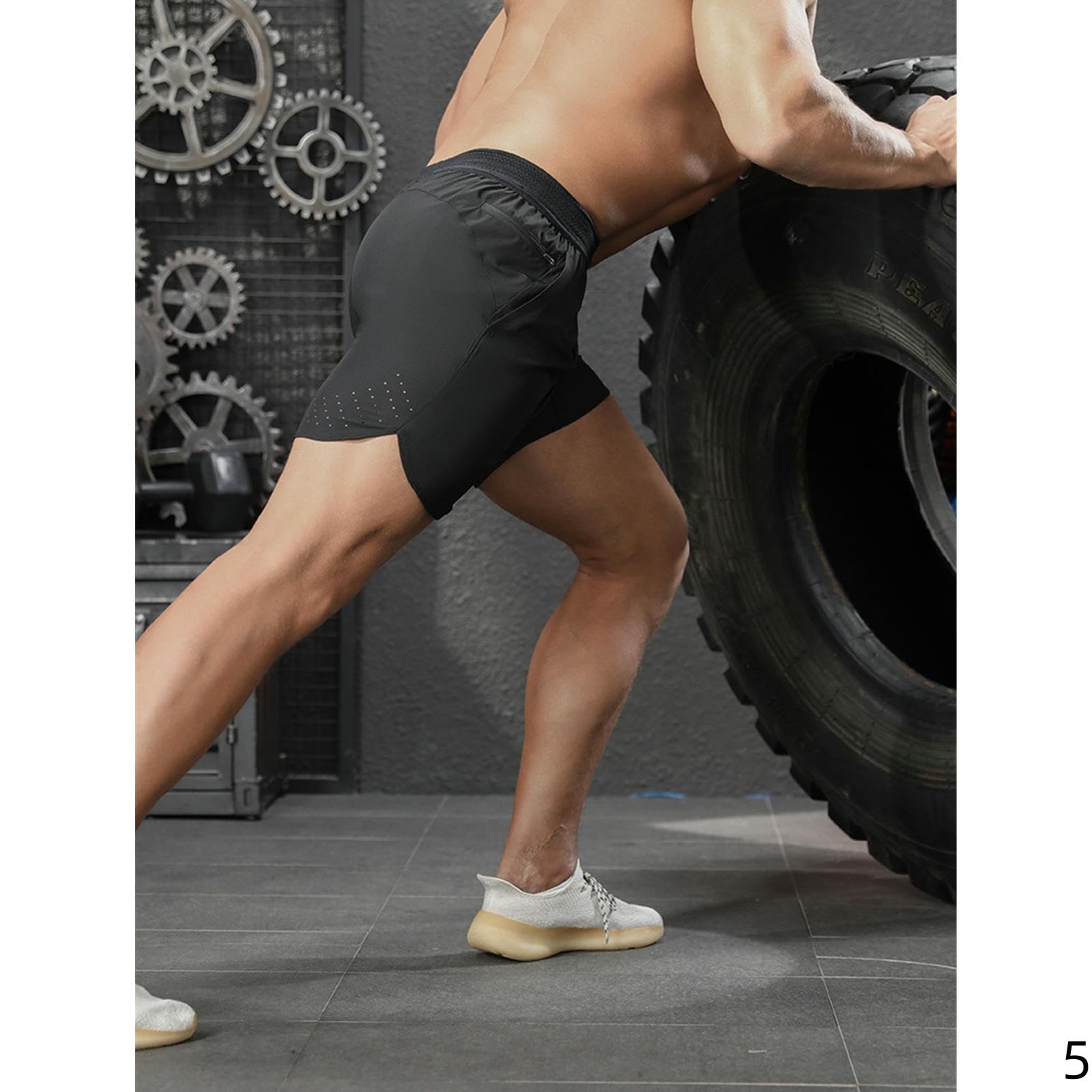 pantaloncini uomo Pantalones Deportivos De Secado Rápido para Hombres Cortos Carreras Al Aire Libre Entrenamiento Fitness Cuatro Cuartos-azul-2xl