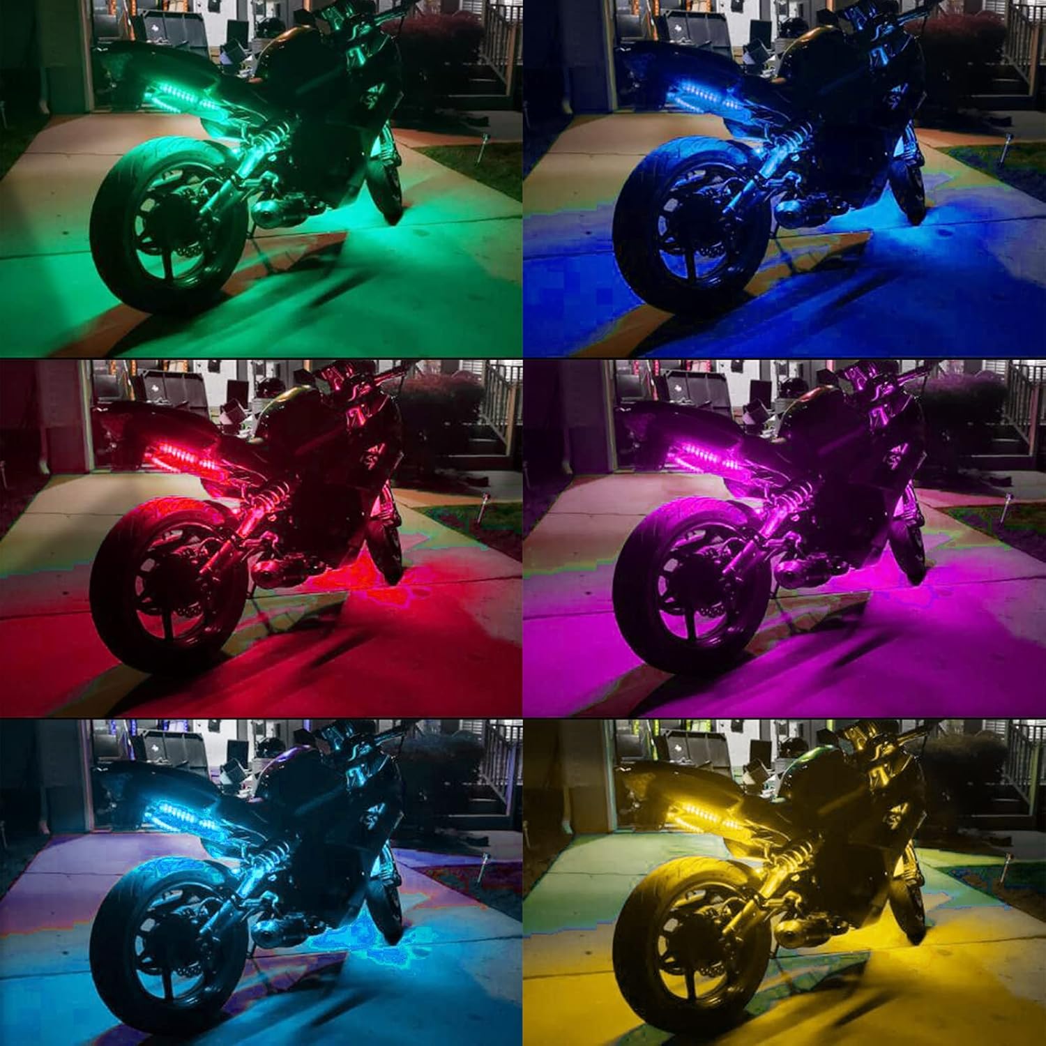 RGB RF Remote Dual Controller for Motorcycle LED Strip Light,18 Kinds of Static Color and 20 Dynamic Mode Music Brake Funciton
