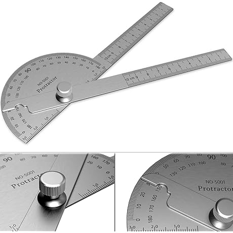 ForoGore 180 Degree Protractor Adjustable Angle Finder for Woodworking and Crafts