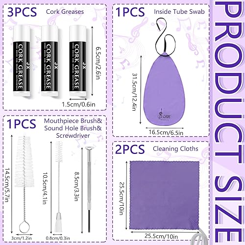 Miniatura 2 de Kit de limpieza de clarinete de 23 piezas, accesorios de clarinete, kit de limpiador de clarinete todo en uno, kit de mantenimiento para clarinete,