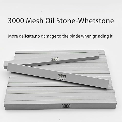 Miniatura 3 de Kit de limpieza de cuchillos de espada, juego de 4 piezas, piedra de afilar aceite Choji Chammy y clavija de bambú, buen efecto antioxidante y de