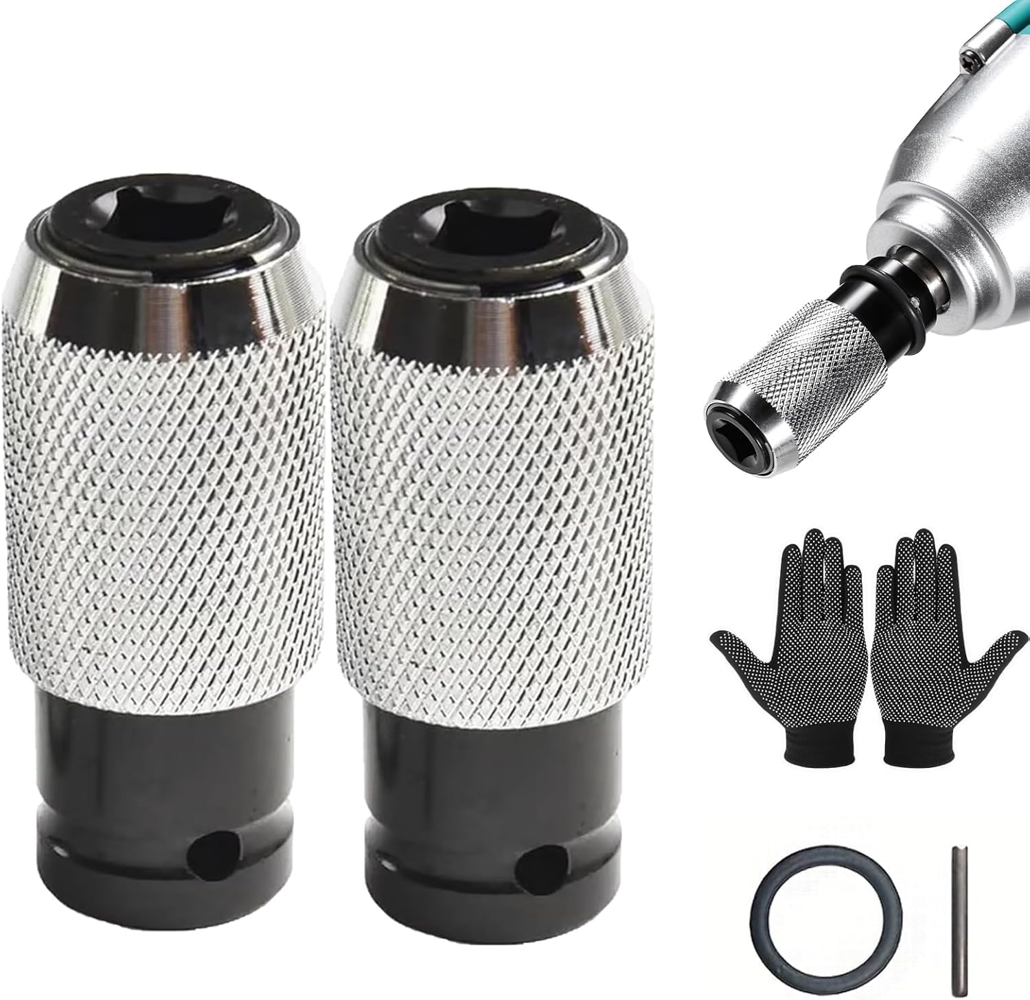 Rotary Hammer Adapter with Impact Drill Bits Set, New Electric Hammer to Drill Converter, Boost Your Drilling, Ready For Tough Materials (Adapter+4×drills(5 Pcs))