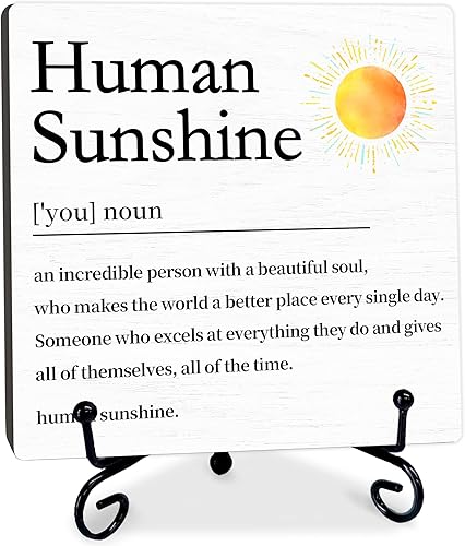 Miniatura 15 de Letrero de madera positivo de oficina con soporte de metal, I Match Energy, placa de madera inspiradora, regalo para mujeres y hombres, decoración