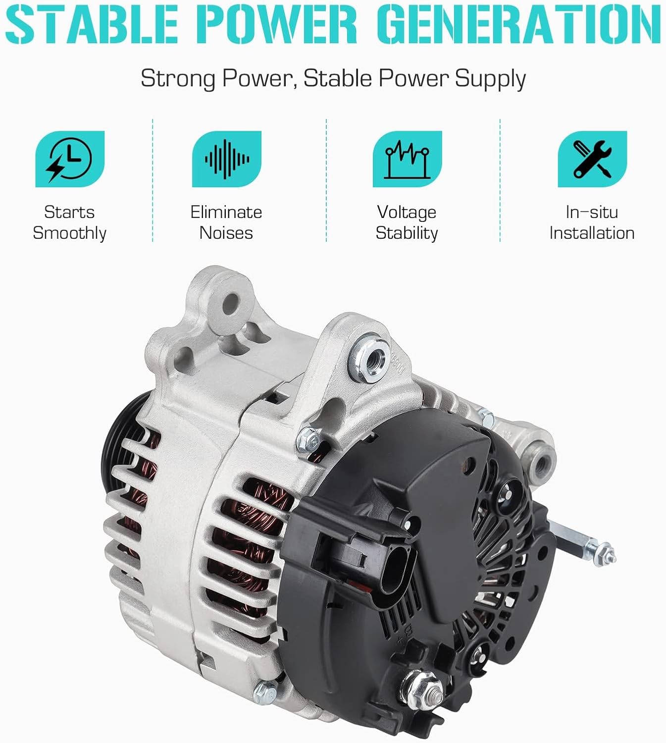 NEW Alternator Fit for Volkswagen 1.8L 1.9L 2.0L for Beetle/Golf 1999-2006, for Jetta 1999-2005, Fit for Audi TT/TT Quattro 1.8L 2000-2006,