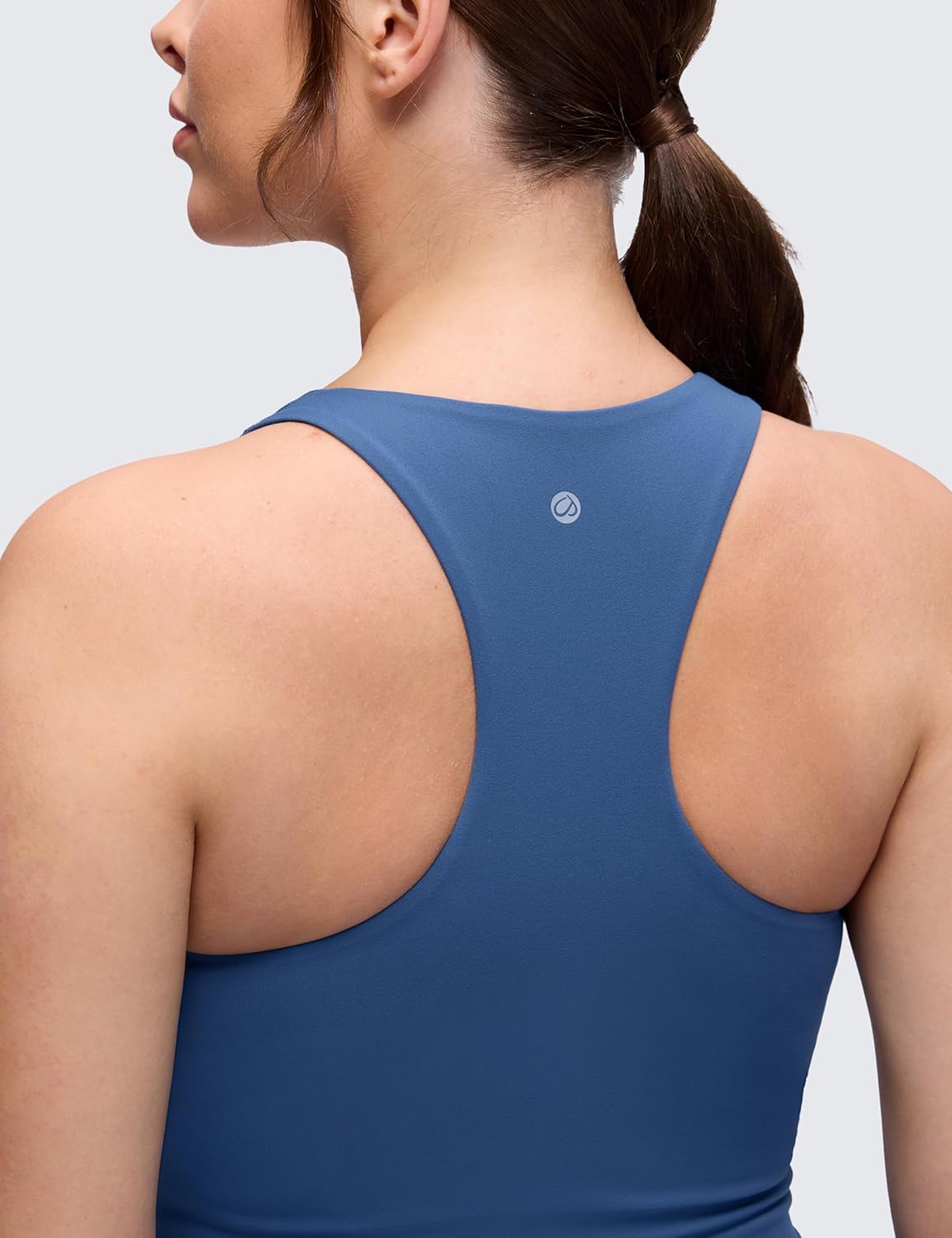 CRZ YOGA Butterluxe Maternity Racerback Tank Tops - Ruched Sleeveless Womens Pregnancy Yoga Workout Shirt with Built in Bra - Image 5