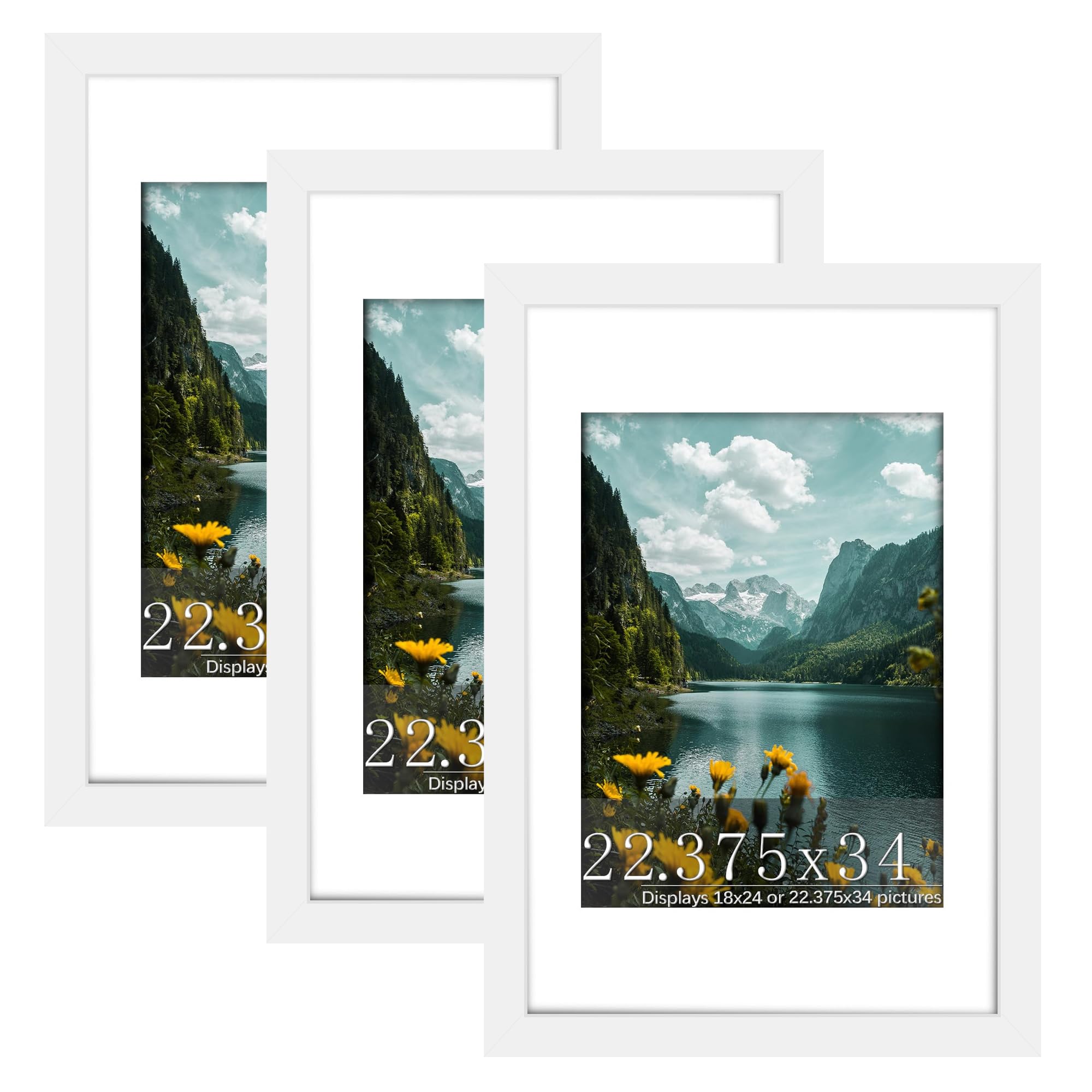 Amazon.com - Picrit 22.375x34 Picture Frame 3 Pack, White Poster