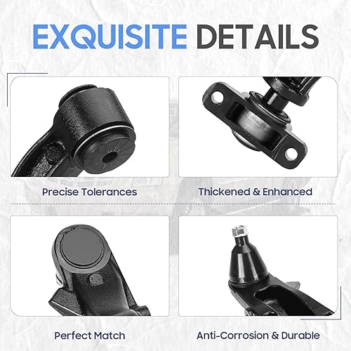 Miniatura 4 de Brazos de control delanteros superiorinferior con rótulas, barras de acoplamiento finales, kit de suspensión para Jeep Commander 2006-2010, Jeep